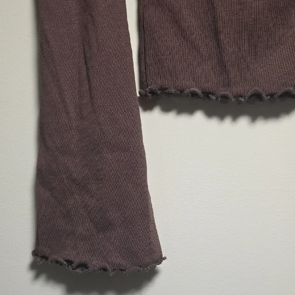 Noisy May NWT Chocolate Brown Long Sleeve Top - Picture 5 of 6